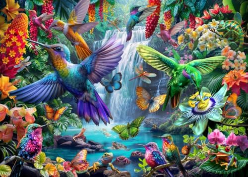 bluebird Puzzle Tropical Hummingbirds - 500 Teile von bluebird