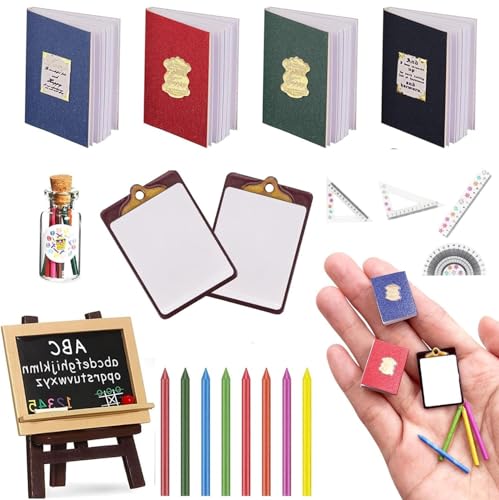 Miniatur Wichtel Zubehör,24Stück 1:12 Weihnachten Mini Puppenhaus Zubehör 1/12 Miniaturpuppe Schulbedarf Wichtelzubehör Deko Buch Klemmbrett Buntstift Set,für Dollhouse DIY Weihnachts Geschenk Miniatur Wichtel Zubehör,24Stück 1:12 Weihnachten Mini Puppenhaus Zubehör 1/12 Miniaturpuppe Schulbedarf Wichtelzubehör Deko Buch Klemmbrett Buntstift Set,für Dollhouse DIY Weihnachts Geschenk von boluoboluomi