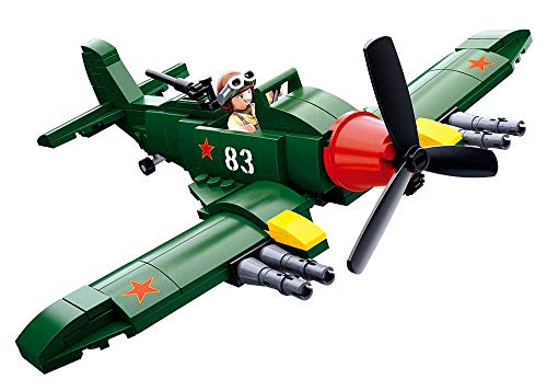 WWII - Alliierter Jagdbomber [M38-B0683], Spielset , Klemmbausteine, Soldaten, mit Spielfigur, Army WWII, Sluban SL95555, Für Kinder ab 4 Jahren, 170 Stück von Sluban