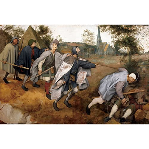 Bristlegrass Holz-Puzzle, 500-teiliges Puzzle für Erwachsene, Peter Brueghel, berühmte Gemälde – The Blind Leading The Blind, The Parable of the Blind Toys Gifts Painting Puzzles (500 Stück) von bristlegrass