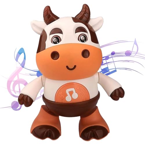 Baby Cow Musical Toys - Light -up -Tierspielzeug, Rockige Musikroboterkuh | Animierter Kuhspielzeug Mit Lustigen Liedern Und Farbenfrohen Lichtern, Kinder Frühentwicklung Tanzspielzeug Für Kinder Gebu Baby Cow Musical Toys - Light -up -Tierspielzeug, Rockige Musikroboterkuh | Animierter Kuhspielzeug Mit Lustigen Liedern Und Farbenfrohen Lichtern, Kinder Frühentwicklung Tanzspielzeug Für Kinder Gebu von brooksnaji