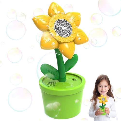 Blasenhersteller, Blasenmaschine mit Licht, Flower Bubble Maker mit Musik und Lichtern, batteriebetriebenes Sommerspielzeug für Kinder ab 3 Jahren, inklusive 2 Flaschen Blasenhersteller, Blasenmaschine mit Licht, Flower Bubble Maker mit Musik und Lichtern, batteriebetriebenes Sommerspielzeug für Kinder ab 3 Jahren, inklusive 2 Flaschen von brooksnaji