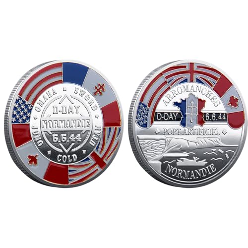D -Day 80th Aniversary Challenge Coin - Special Edition Der War, 80th Aniversary Memorial Artikel | Einzigartige Dekorationen Für Geschichtsliebhaber, Sammlerstücke Für Commem D -Day 80th Aniversary Challenge Coin - Special Edition Der War, 80th Aniversary Memorial Artikel | Einzigartige Dekorationen Für Geschichtsliebhaber, Sammlerstücke Für Commem von brooksnaji