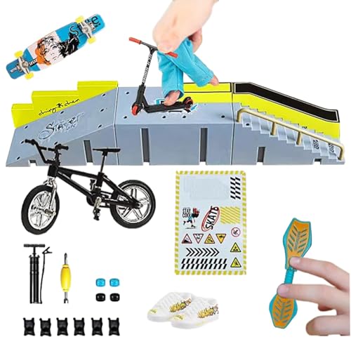 Fingerboard mit Keyboard Rampen | Finger Skateboard Park Finger Scooter - mit Fingerboard Lustige Fahrräder für Party, Geburtstag, Weihnachten Fingerboard mit Keyboard Rampen | Finger Skateboard Park Finger Scooter - mit Fingerboard Lustige Fahrräder für Party, Geburtstag, Weihnachten von brooksnaji