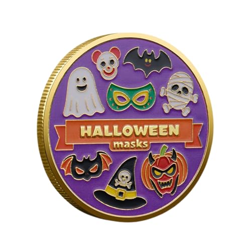 Halloween Coin - Kürbisendesign Gedenkmünzen, Saisonale Sammlung Souvenirs | Perfekt Für - Und Partydekorationen, Unisex -Geschenke, Geschenke Für Eltern Und Freunde, Sammlerstücke, Halloween -Fes von brooksnaji