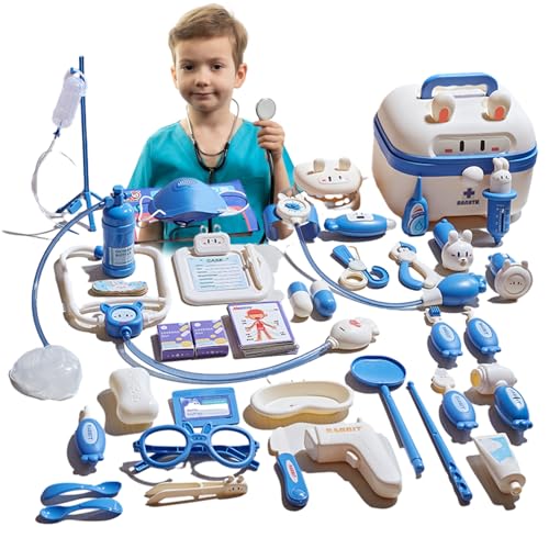 Kinderarzt -Spielset - Tragetasche -Form -Doktorspielzeug, So Tun Sie Das Spielensatz Mit Licht- Und Schallfunktionen | Ein Multifunktionales Kinder-Bildungsinstrument Für Kinder Für Geburtstagsgesche von brooksnaji