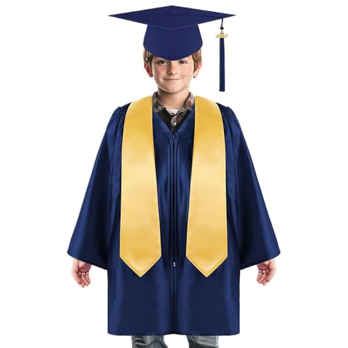 Kindergarten Abschlussfeier Set - Formale Abschlusshut, Kleid Paket | 2025 FORSCHUNG KLASSE FELGE SCHUTZHÜLLE OFFIZIELLE CERIMONY FÜR PITRO, Hochwertiges Kleid Pe von brooksnaji