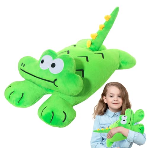 Krokodil-Plüschtier, gefülltes Krokodil - Niedliche Plüschpuppe in Krokodilform, niedliches Alligatortier, weiches realistisches Krokodil-Plüschkissen für von brooksnaji