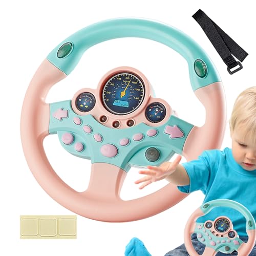 Lenkblatt Für Kinder - Spielzeug Für Rotierende Autositze, Realistischer Fahrspielcontroller | Lichteffekte Simulation Sound Auto Stering Toy, Musical Educational Steerings Fun A von brooksnaji