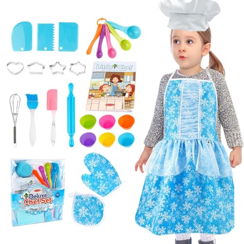 Machen Sie das Kochset, den Kochmütze für Kinder und das Schürzen-Set | Kochset für Kinder für die Küche, echtes Kochzubehör mit Schürze und Kinderhut Machen Sie das Kochset, den Kochmütze für Kinder und das Schürzen-Set | Kochset für Kinder für die Küche, echtes Kochzubehör mit Schürze und Kinderhut von brooksnaji