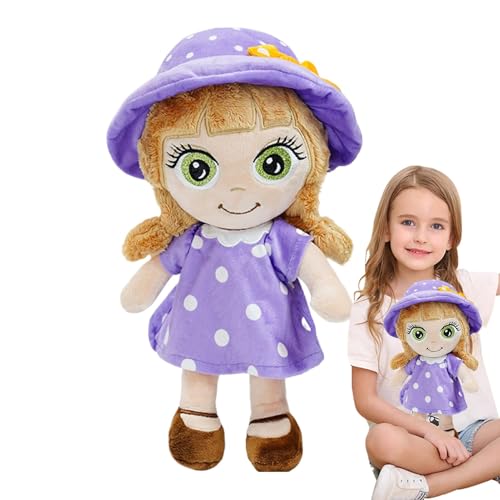 Mädchen Tuch in Plüsch - weiches Plüschtier mit und auffälligem - Tuch, Schlafpartner, Plüschtiere für zu Hause, Wohnzimmer, von brooksnaji