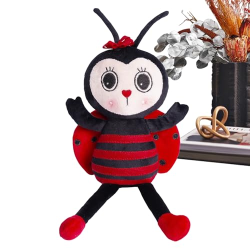 Nettes Ladybug Plüschspielzeug - Flauschiges Langes Beindesign, Entzückendes Plüschtier, Das Auch Als Innenausstattung Verwendet Werden Kann | Weiche Und Huggierbare Weiche Puppe, Süßes Plüschspielzeu von brooksnaji