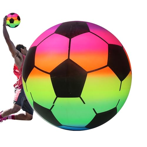 Regenbogenball - Strandball Im Freien, Aufblasbare Wasserspielball Für Kinder | Schwimmbadspielzeug, Outdoor -Aktivitäten Im Sommer, Farbenfrohe Aufblasbare Sportbälle Mit Familie Und Freunden, Leicht von brooksnaji