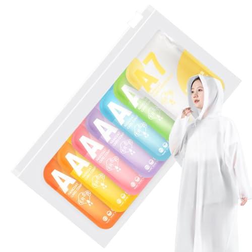Regenjacke Für Erwachsene - Regenmantel Mit Kapuze, Tragbare Faltbare Regenausrüstung | Leichte, Tragbare Regenfeste Verschleißteile Für Eine Vielzahl Von Anlässen, T von brooksnaji