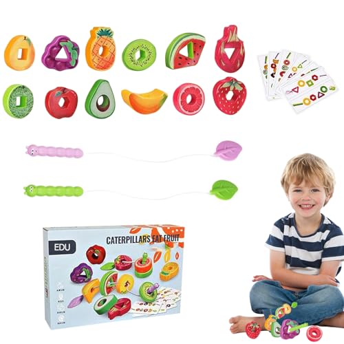 Schnürung Perlen Spielzeug - Vorschule Stringspielzeug, Farbenfrohe Lernperlen Set | Pädagogische Feinmotorik-Fähigkeiten Mit Spielzeug, Kleinkind, 0bst Und Farm-Perlen Für Frühe Lernaktivitäten Junge Schnürung Perlen Spielzeug - Vorschule Stringspielzeug, Farbenfrohe Lernperlen Set | Pädagogische Feinmotorik-Fähigkeiten Mit Spielzeug, Kleinkind, 0bst Und Farm-Perlen Für Frühe Lernaktivitäten Junge von brooksnaji