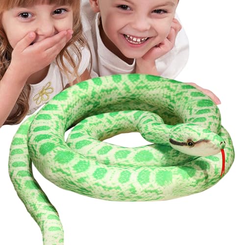 Snake Plush Toy - Super Soft 110 Cm Großes Schlangenplüschspielzeug, Realistisches Design | BOA Constrictor Animal Plüschspielzeug Für Kinder, Mädchen, Und Erwachsene Für Alle Altersgruppen, We von brooksnaji