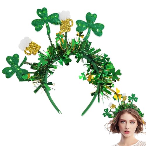 Stirnband Stirnband für St. Patrick's Day | Haarreif grün | Haarreifen Karneval des irischen Tages mit Bombette f von brooksnaji