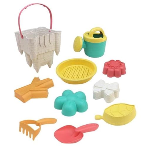 Strandspielzeug Set Kinder Sandspielzeug Set Strand Sandspielzeug Set - 10x/Set Beach Playset Cartoon Funny - Sandburg Spielzeug,Rechen Formen Schaufel für von brooksnaji