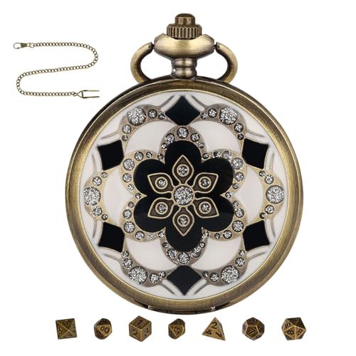 Tragbares polyedrisches Dice - Vintage Würfelwarter, tragbare Würfelsammlung | Kleine polyedrische Würfel mit Taschenuhrschale, Würfelspielzubehör für Home Office Tisch Tragbares polyedrisches Dice - Vintage Würfelwarter, tragbare Würfelsammlung | Kleine polyedrische Würfel mit Taschenuhrschale, Würfelspielzubehör für Home Office Tisch von brooksnaji