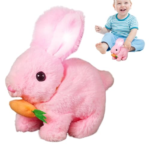 brooksnaji Gefüllter Bunny für Mädchen, realistisches Kaninchen, Plüschspielzeug für Plüschtiere aus weicher Puppe - interaktives Spiel Kaninchen Puppen, Springen und Schüttelohren brooksnaji Gefüllter Bunny für Mädchen, realistisches Kaninchen, Plüschspielzeug für Plüschtiere aus weicher Puppe - interaktives Spiel Kaninchen Puppen, Springen und Schüttelohren von brooksnaji