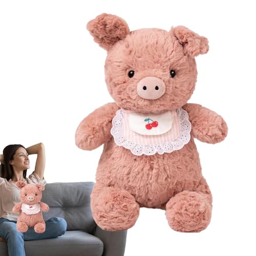 brooksnaji Plüschtiere, Plüschtiere, gefüllt mit Cartoon-Lätzchen, Plüschtiere von 40,6 cm, Plüschkissen für und Erwachsene, weiches und beruhigendes Tier von brooksnaji