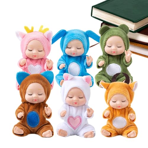 brooksnaji Set aus kleinen wiedergeborenen Puppen, realistische schlafende Puppen, 6 x 3 Zoll süße wiedergeborene Mädchenpuppe - Realistische Prinzessinnen-Puppe, vorgetäuscht, mit den Wechselspielen brooksnaji Set aus kleinen wiedergeborenen Puppen, realistische schlafende Puppen, 6 x 3 Zoll süße wiedergeborene Mädchenpuppe - Realistische Prinzessinnen-Puppe, vorgetäuscht, mit den Wechselspielen von brooksnaji