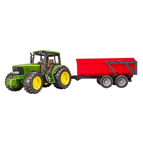 bruder 02057 - John Deere 6920 mit Wannenkippanhänger - 1:16 Bauernhof Landwirtschaft Traktor Trecker Schlepper Anhänger Muldenkipper bworld Spielzeug von bruder