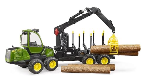 bruder 02133 - John Deere 1210E Rückezug mit 4 Baumstämmen & Holzgreifer - 1:16 Fahrzeug, Bauernhof, Landwirtschaft, Forstwirtschaft, Waldarbeit, Traktor, Schlepper, Holztransporter, Spielzeug bruder 02133 - John Deere 1210E Rückezug mit 4 Baumstämmen & Holzgreifer - 1:16 Fahrzeug, Bauernhof, Landwirtschaft, Forstwirtschaft, Waldarbeit, Traktor, Schlepper, Holztransporter, Spielzeug von bruder