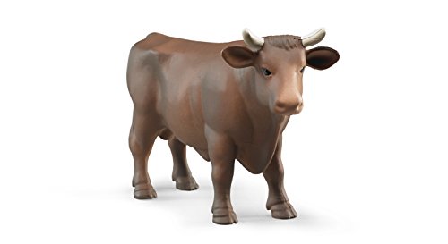 bruder 02309 - Bulle, braun - 1:16 Stier, Kalb, Rind, Tier, Bauernhof, Landwirtschaft, Spielzeugfigur von bruder