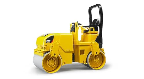 bruder 02433 - Cat Tandem-Vibrationswalze - 1:16 Fahrzeuge, Baufahrzeug, Baustelle, Baumaschine, Straßenwalze von bruder