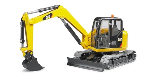 bruder 02456 - Cat Minibagger - 1:16 Fahrzeuge, Baustelle, Baufahrzeug, Löffelbagger, Arbeiter, bworld, Baumaschine, Spielzeug von bruder