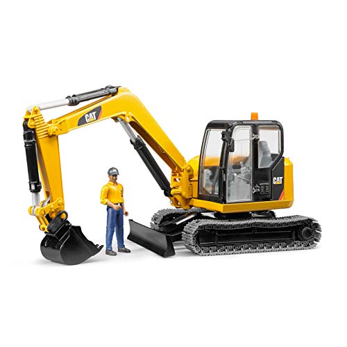 bruder 02466 - Cat Minibagger mit Bauarbeiter - 1:16 Baufahrzeug, Baustelle, Löffelbagger, Arbeiter, bworld, Baumaschine, Spielzeug bruder 02466 - Cat Minibagger mit Bauarbeiter - 1:16 Baufahrzeug, Baustelle, Löffelbagger, Arbeiter, bworld, Baumaschine, Spielzeug von bruder
