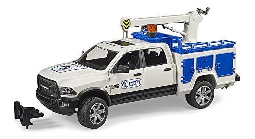 bruder 02509 - RAM 2500 Service Truck mit Rundumleuchte - 1:16 Fahrzeuge, Jeep, Transporter, Spielzeug ab 4 Jahre von bruder