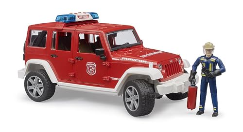 bruder 02528 - Jeep Wrangler Unlimited Rubicon Feuerwehrfahrzeug mit Feuerwehrmann & Light and Sound Modul - 1:16 Einsatzfahrzeug Feuerwehr-Auto Notruf Löschfahrzeug Spielzeug-Figur Mann bruder 02528 - Jeep Wrangler Unlimited Rubicon Feuerwehrfahrzeug mit Feuerwehrmann & Light and Sound Modul - 1:16 Einsatzfahrzeug Feuerwehr-Auto Notruf Löschfahrzeug Spielzeug-Figur Mann von bruder