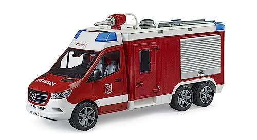 bruder 02680 - MB Sprinter Feuerwehrrüstwagen mit Light & Sound Modul - 1:16 Fahrzeuge, Feuerwehrauto, Rettungsdienst, Einsatzfahrzeuge, Spielzeug ab 4 Jahre von bruder