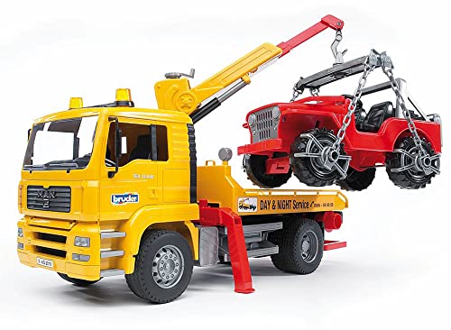 bruder 02750 - Man TGA Abschlepp-LKW mit Geländewagen - 1:16 Abschleppwagen, Abschlepper, Fahrzeug, LKW, Auto, Jeep, Werkstatt, Geländewagen bruder 02750 - Man TGA Abschlepp-LKW mit Geländewagen - 1:16 Abschleppwagen, Abschlepper, Fahrzeug, LKW, Auto, Jeep, Werkstatt, Geländewagen von bruder
