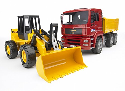 bruder 02752 - Man TGA Kipplastwagen mit Gelenkradlader FR130-1:16 Fahrzeug, LKW, Lastwagen, Muldenkipper, Radlader, Lader, Baufahrzeug, Baustelle bruder 02752 - Man TGA Kipplastwagen mit Gelenkradlader FR130-1:16 Fahrzeug, LKW, Lastwagen, Muldenkipper, Radlader, Lader, Baufahrzeug, Baustelle von bruder