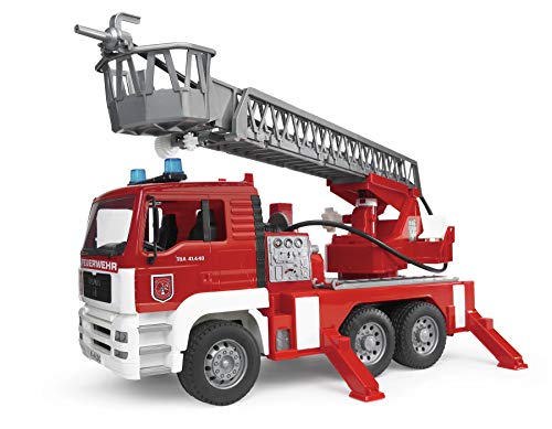 bruder 02771 - Man TGA Feuerwehr mit Drehleiter, Wasserpumpe & Light & Sound Modul - 1:16 Einsatzfahrzeug, Feuerwehrauto, Notruf, Löschfahrzeug, Spielzeug bruder 02771 - Man TGA Feuerwehr mit Drehleiter, Wasserpumpe & Light & Sound Modul - 1:16 Einsatzfahrzeug, Feuerwehrauto, Notruf, Löschfahrzeug, Spielzeug von bruder