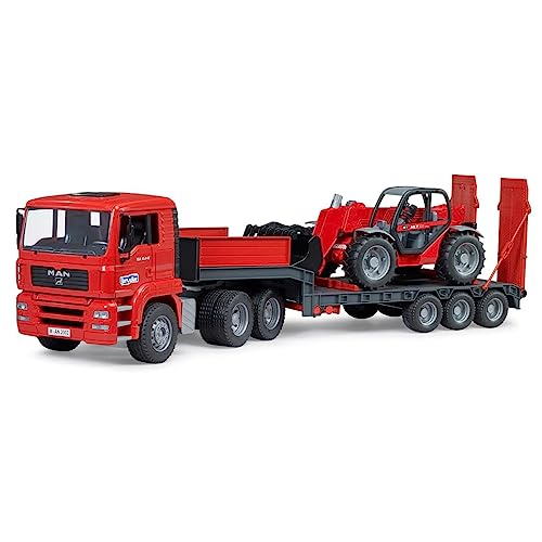 bruder 02774 - Man TGA Tieflader mit Manitou Teleskoplader MLT 633-1:16 Fahrzeuge, Tieflader, Transporter, LKW, Radlader, Spielzeug ab 3 Jahre bruder 02774 - Man TGA Tieflader mit Manitou Teleskoplader MLT 633-1:16 Fahrzeuge, Tieflader, Transporter, LKW, Radlader, Spielzeug ab 3 Jahre von bruder