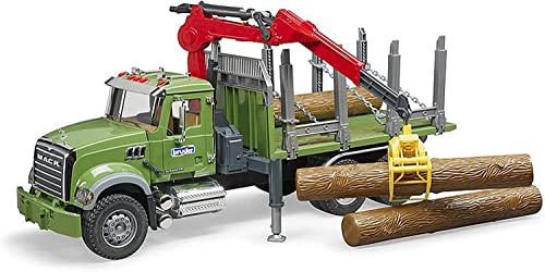 bruder 02824 - Mack Granite Holztransport-LKW mit Ladekran, Greifer & 3 Baumstämmen - 1:16 Holztransporter Lastwagen Laster Truck bruder 02824 - Mack Granite Holztransport-LKW mit Ladekran, Greifer & 3 Baumstämmen - 1:16 Holztransporter Lastwagen Laster Truck von bruder