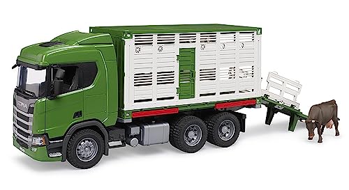bruder 03548 - Scania Super 560R Tiertransporter LKW mit 1 Rind - 1:16 Fahrzeuge, Lastwagen, Vieh Anhänger, Spielzeug ab 4 Jahre bruder 03548 - Scania Super 560R Tiertransporter LKW mit 1 Rind - 1:16 Fahrzeuge, Lastwagen, Vieh Anhänger, Spielzeug ab 4 Jahre von bruder