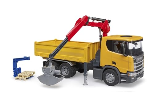 bruder 03551 - Scania Super 560R Baustellen LKW mit Kran & 2 Paletten - 1:16 Fahrzeuge, Baufahrzeug, Kranwagen, Lastwagen, Spielzeug ab 4 Jahre bruder 03551 - Scania Super 560R Baustellen LKW mit Kran & 2 Paletten - 1:16 Fahrzeuge, Baufahrzeug, Kranwagen, Lastwagen, Spielzeug ab 4 Jahre von bruder