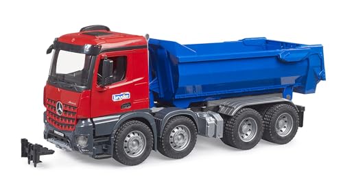 bruder 03621 - MB Arocs Halfpipe Kipp-LKW - 1:16 Fahrzeuge, Lastwagen, Truck, Baufahrzeug, Baustelle, Spielzeug ab 3 Jahre von bruder