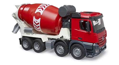 bruder 03655 - MB Arocs Betonmisch LKW - 1:16 Fahrzeuge, Betonmischer, Lastwagen, Transporter, Mischwagen, Baufahrzeug, Spielzeug ab 4 Jahre von bruder