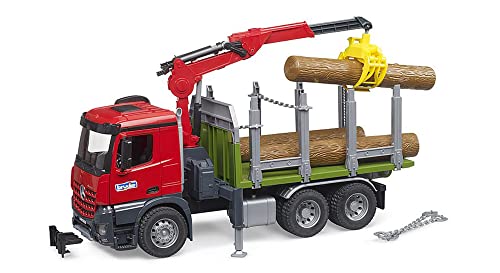 bruder 03669 - MB Arocs Holztransport LKW mit Ladekran, Greifer & 3 Baumstämmen - 1:16 Fahrzeuge, Holztransporter, Rückezug, Spielzeug ab 4 Jahre bruder 03669 - MB Arocs Holztransport LKW mit Ladekran, Greifer & 3 Baumstämmen - 1:16 Fahrzeuge, Holztransporter, Rückezug, Spielzeug ab 4 Jahre von bruder