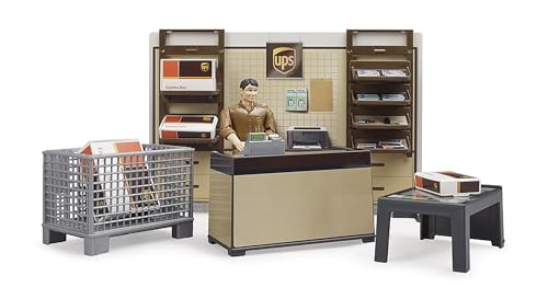 bruder 62250 - Bworld UPS Paketshop mit Tresen, Kasse, Paketwaage, Gitterbox, Pakete, Mitarbeiter & Wandregal - 1:16 Spielzeug, Versand, Logistik, Paketdienst bruder 62250 - Bworld UPS Paketshop mit Tresen, Kasse, Paketwaage, Gitterbox, Pakete, Mitarbeiter & Wandregal - 1:16 Spielzeug, Versand, Logistik, Paketdienst von bruder