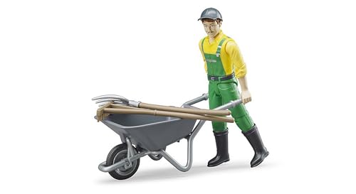 bruder 62610 - Figurenset Landwirt mit Zubehör - 1:16 Bauer, Spielzeugfigur, Mann, Mensch, Stall, Traktor, Bauernhof, Pferdehof von bruder