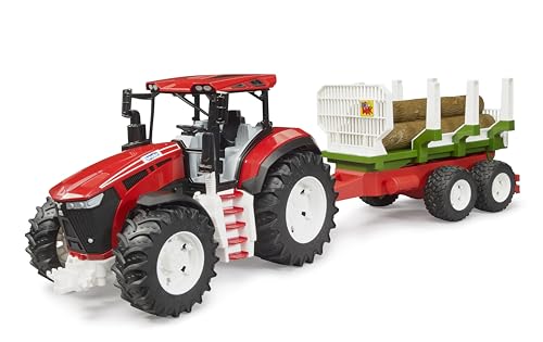 bruder Traktor ROADMAX mit Rückeanhänger und 3 Baumstämmen 68cm bruder Traktor ROADMAX mit Rückeanhänger und 3 Baumstämmen 68cm von bruder