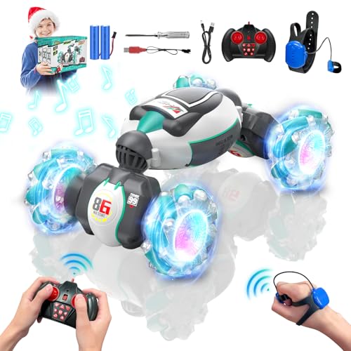 Ferngesteuertes Auto, 2.4GHz 360° Drehbares 4WD Handgesteuertes Auto, RC Auto mit Fernbedienung Auto Kinder Spielzeug mit LED Licht Musik ab 5-12 Jahre, Weihnachten Geburtstags Geschenke Mädchen Junge Ferngesteuertes Auto, 2.4GHz 360° Drehbares 4WD Handgesteuertes Auto, RC Auto mit Fernbedienung Auto Kinder Spielzeug mit LED Licht Musik ab 5-12 Jahre, Weihnachten Geburtstags Geschenke Mädchen Junge von Bubbacare