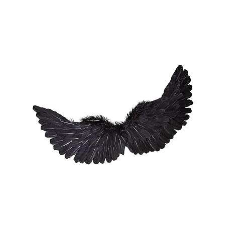 budiniao Flügel Kostüm Zubehör Requisiten für Halloween Festival Auftritte, einzigartig und auffällig, Schwarz, S 65cmx35cm von budiniao
